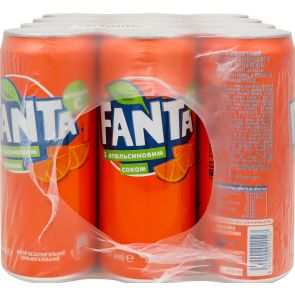 Напій безалкогольний "Fanta" з апельсиновим соком, 0,33 л