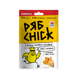 Слайси сушені "РябChick" з курячого філе і смаком сиру Гауда, 30 г